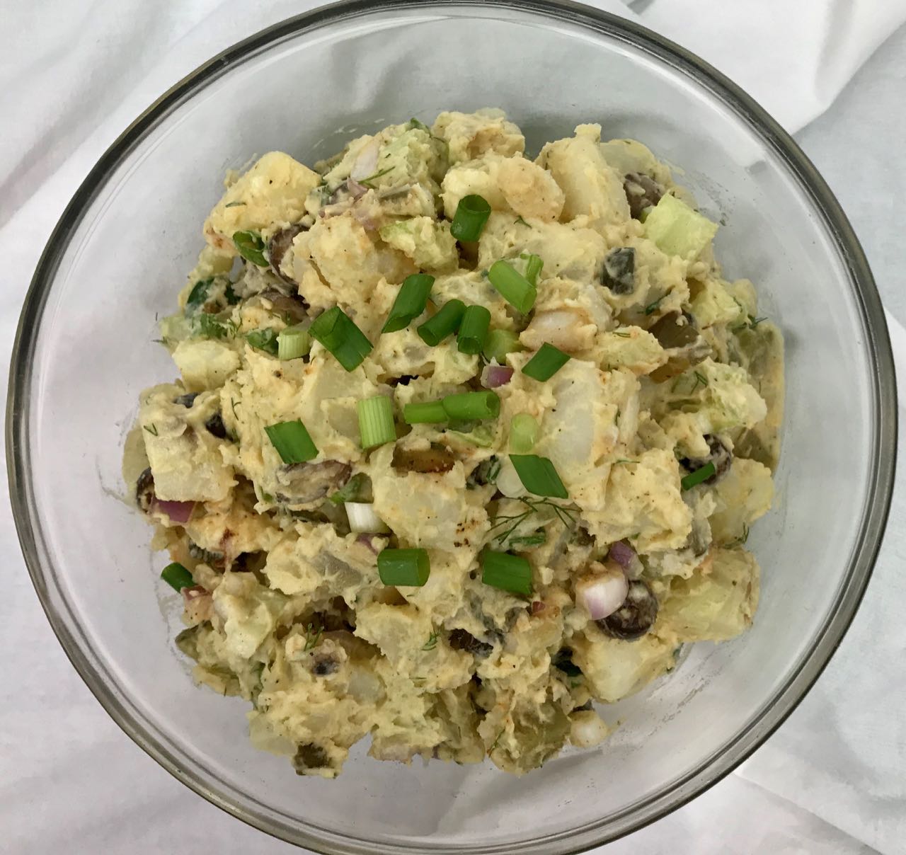 Deviled EggLESS Potato (or Cauliflower) Salad | Veggies at Tiffani’s